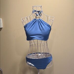 MICHAEL Michael Kors Blue Halter Bikini Set